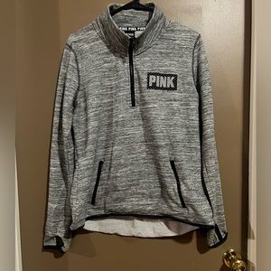 Pink sweatshirt quarter zip